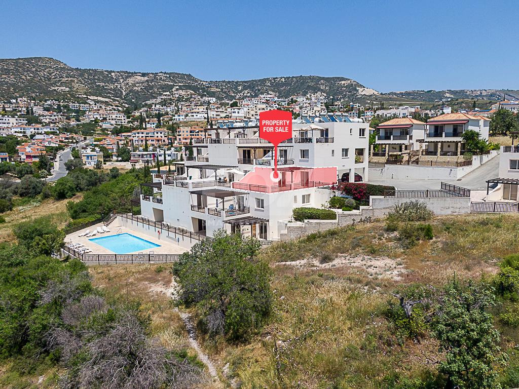 Ground Floor one Bedroom Apartment for sale in Pegeia with Scenic Views & Communal Pool, for sale