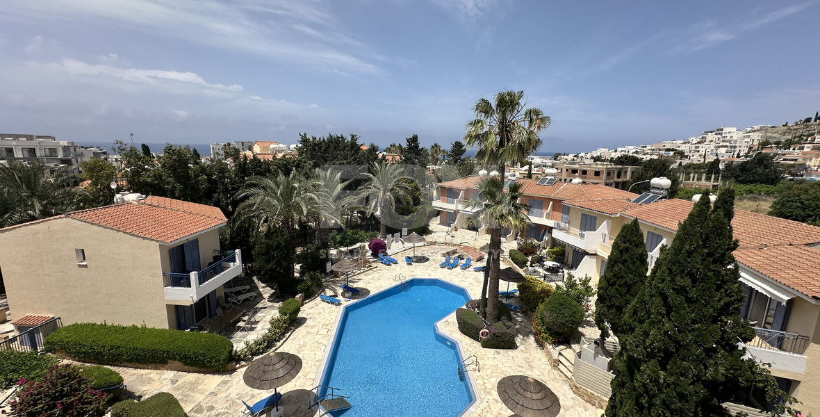 Sea Views & Pool Views: Prime One Bed Apartment in Tombs of the Kings, Paphos