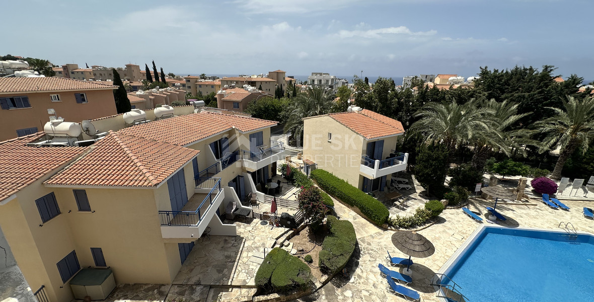 Sea Views & Pool Views: Prime One Bed Apartment in Tombs of the Kings, Paphos