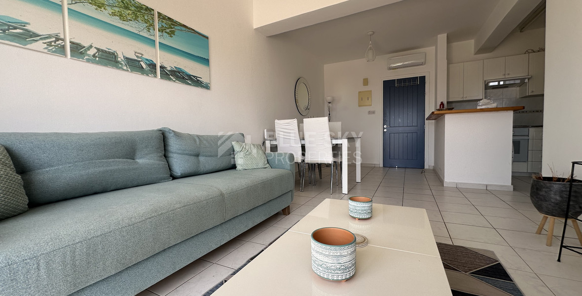 Sea Views & Pool Views: Prime One Bed Apartment in Tombs of the Kings, Paphos