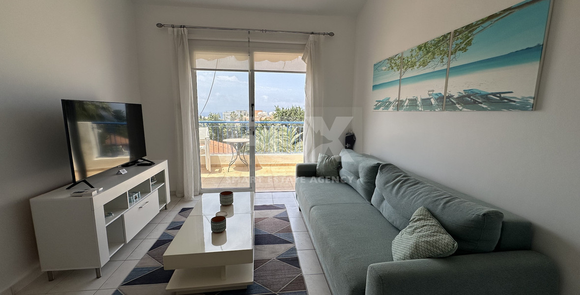 Sea Views & Pool Views: Prime One Bed Apartment in Tombs of the Kings, Paphos