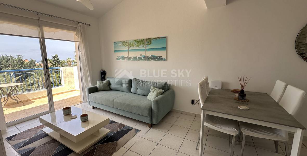 Sea Views & Pool Views: Prime One Bed Apartment in Tombs of the Kings, Paphos