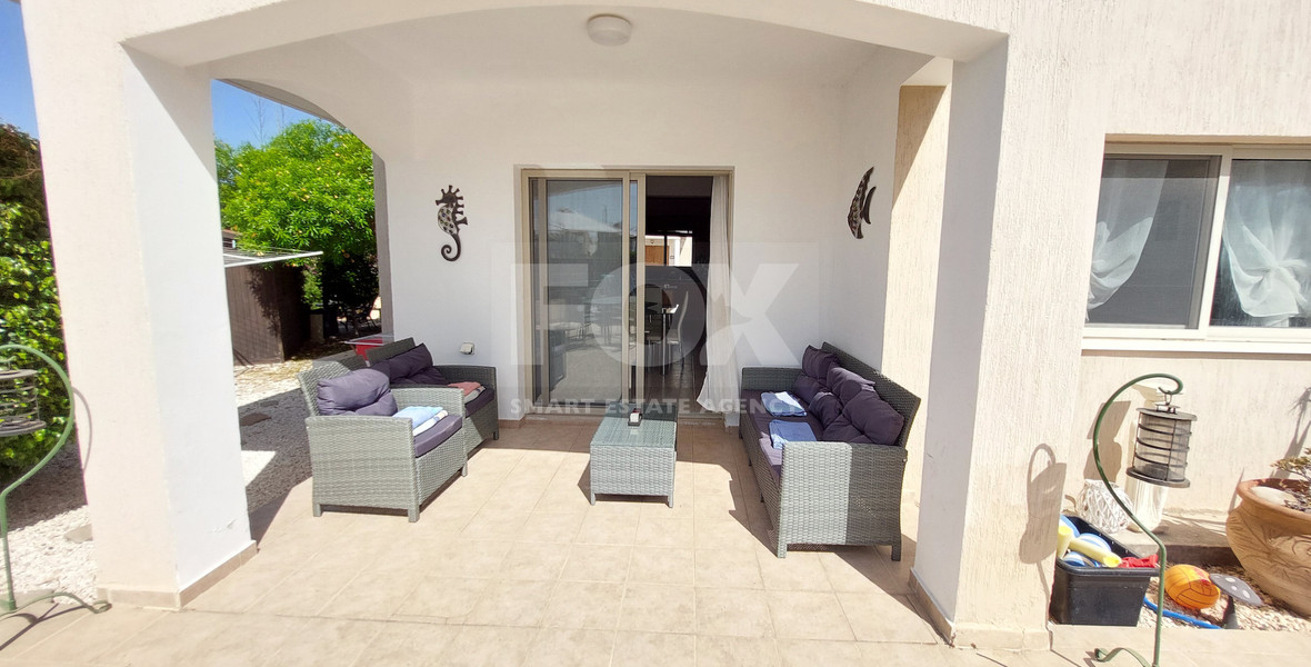For sale three bedroom villa with Private Pool in Pegeia, Paphos, with available separate title deeds .