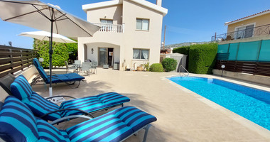 For sale three bedroom villa with Private Pool in Pegeia, Paphos, with available separate title deeds .
