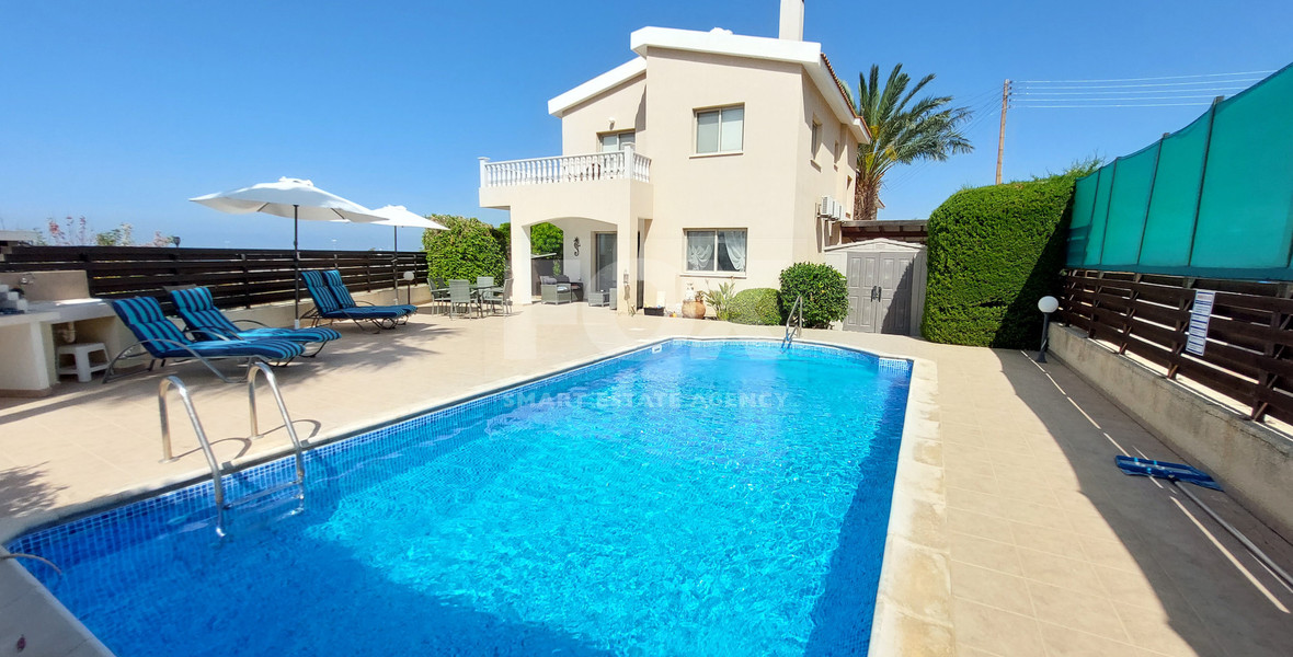 For sale three bedroom villa with Private Pool in Pegeia, Paphos, with available separate title deeds .