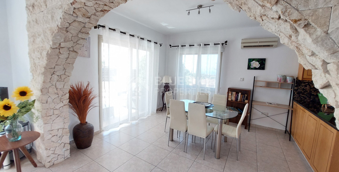 For sale three bedroom villa with Private Pool in Pegeia, Paphos, with available separate title deeds .