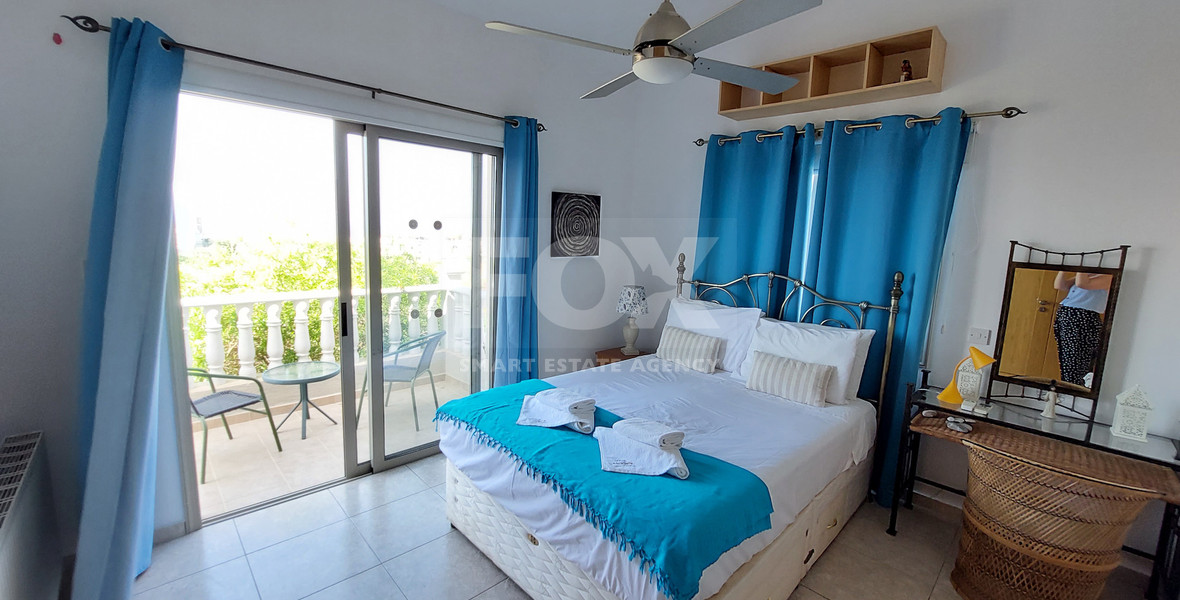 For sale three bedroom villa with Private Pool in Pegeia, Paphos, with available separate title deeds .