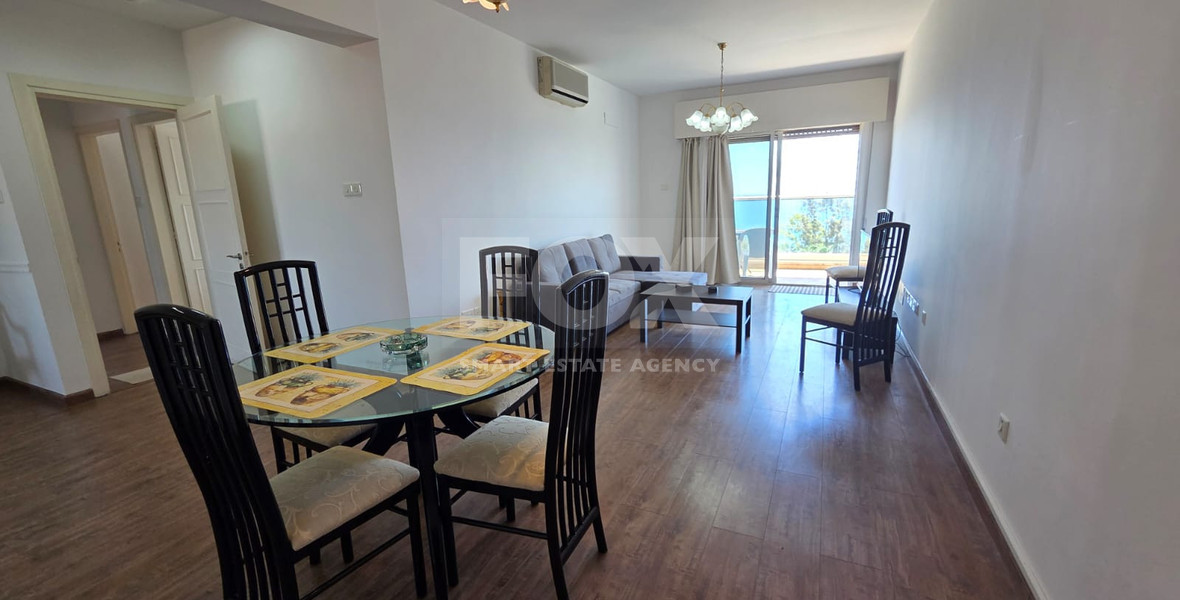 Three Bedroom Furnished Apartment for Rent in Limassol with Full Sea View in the Town Centre