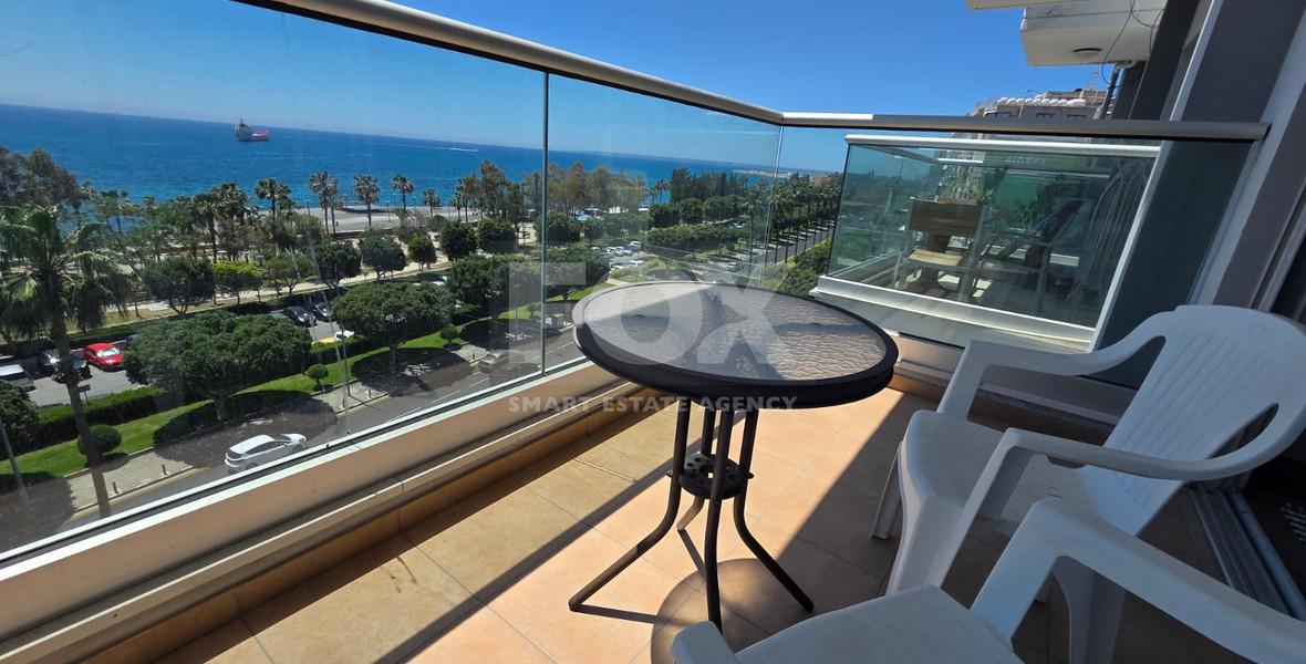 Three Bedroom Furnished Apartment for Rent in Limassol with Full Sea View in the Town Centre