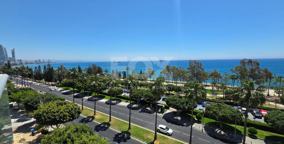 Three Bedroom Furnished Apartment for Rent in Limassol with Full Sea View in the Town Centre