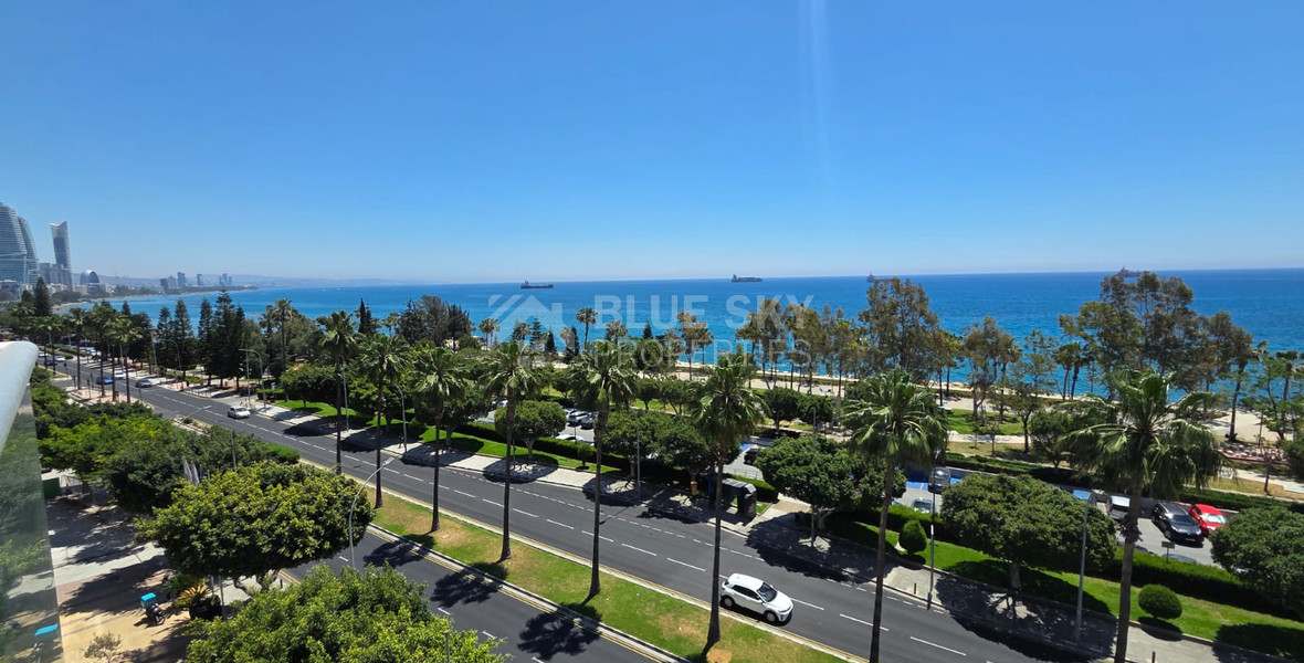 Three Bedroom Furnished Apartment for Rent in Limassol with Full Sea View in the Town Centre