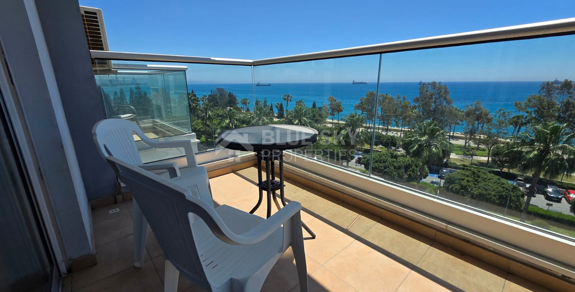Three Bedroom Furnished Apartment for Rent in Limassol with Full Sea View in the Town Centre
