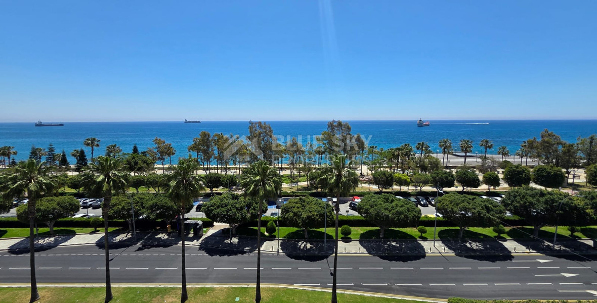 Three Bedroom Furnished Apartment for Rent in Limassol with Full Sea View in the Town Centre