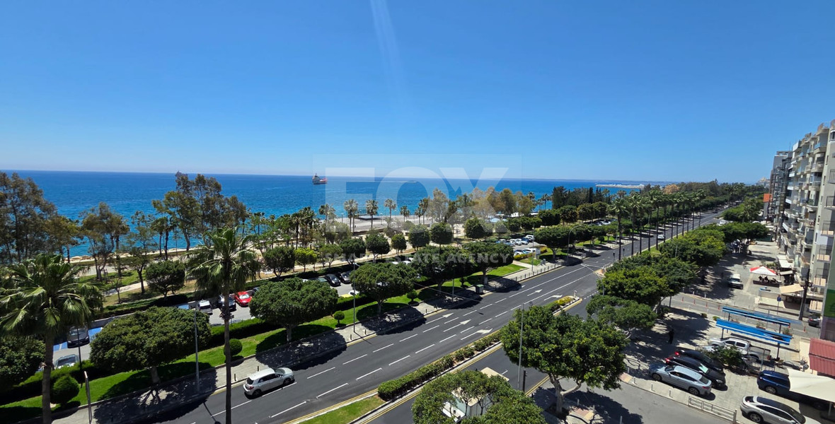 Three Bedroom Furnished Apartment for Rent in Limassol with Full Sea View in the Town Centre
