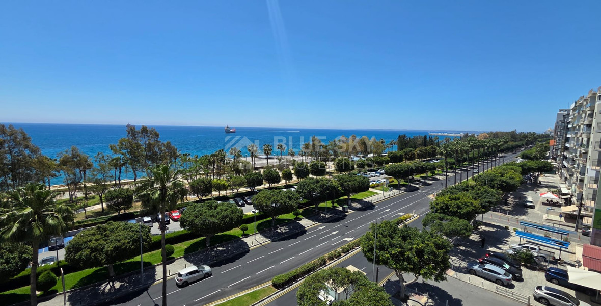 Three Bedroom Furnished Apartment for Rent in Limassol with Full Sea View in the Town Centre