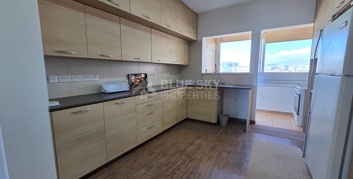 Three Bedroom Furnished Apartment for Rent in Limassol with Full Sea View in the Town Centre