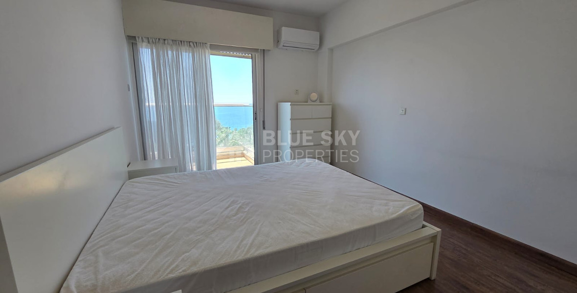 Three Bedroom Furnished Apartment for Rent in Limassol with Full Sea View in the Town Centre