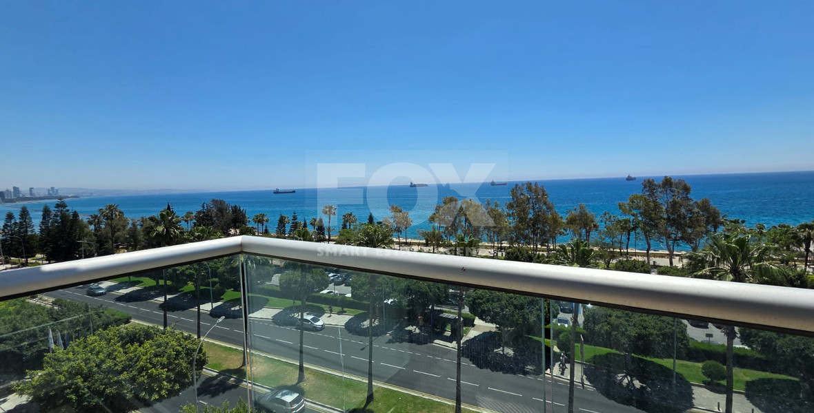 Three Bedroom Furnished Apartment for Rent in Limassol with Full Sea View in the Town Centre