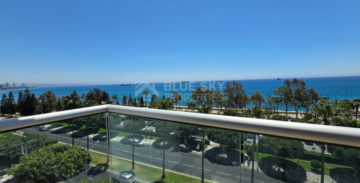 Three Bedroom Furnished Apartment for Rent in Limassol with Full Sea View in the Town Centre