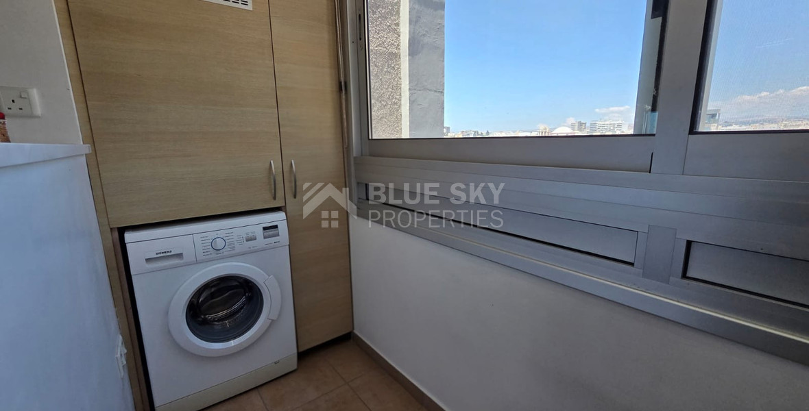 Three Bedroom Furnished Apartment for Rent in Limassol with Full Sea View in the Town Centre