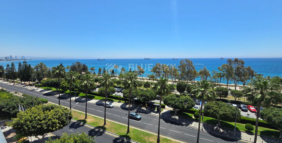 Three Bedroom Furnished Apartment for Rent in Limassol with Full Sea View in the Town Centre
