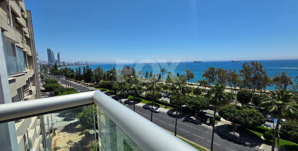 Three Bedroom Furnished Apartment for Rent in Limassol with Full Sea View in the Town Centre
