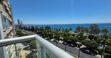 Three Bedroom Furnished Apartment for Rent in Limassol with Full Sea View in the Town Centre