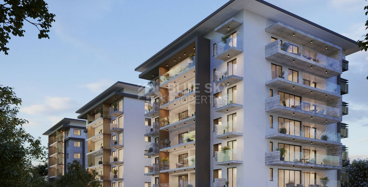 One bedroom apartment for sale on the second floor of a luxury development in Paphos center