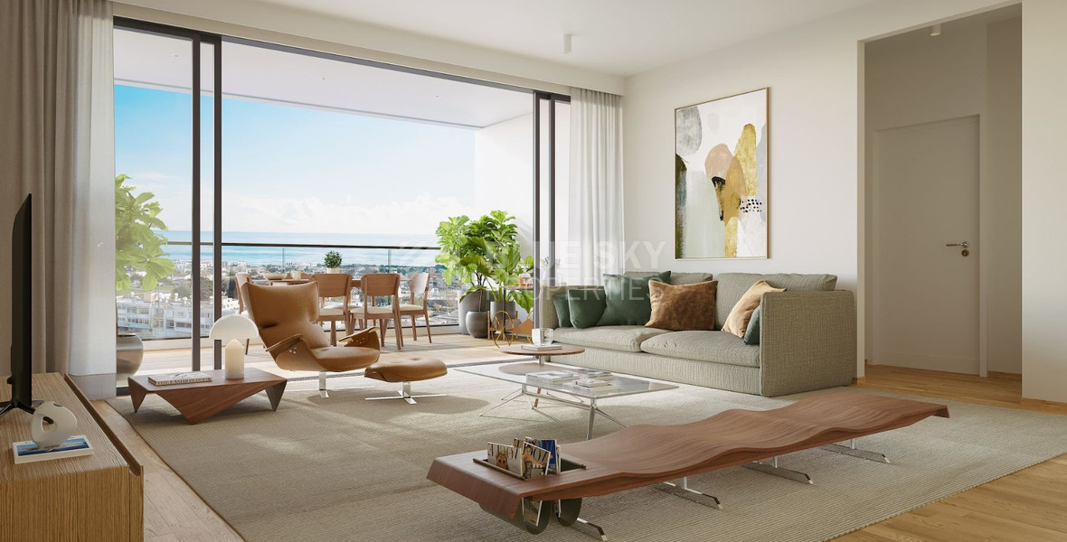One bedroom apartment for sale on the second floor of a luxury development in Paphos center