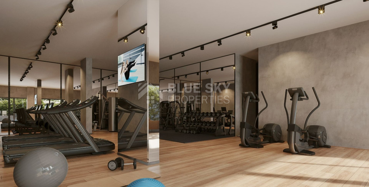 One bedroom apartment for sale on the second floor of a luxury development in Paphos center