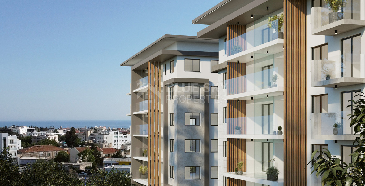 One bedroom apartment for sale on the second floor of a luxury development in Paphos center