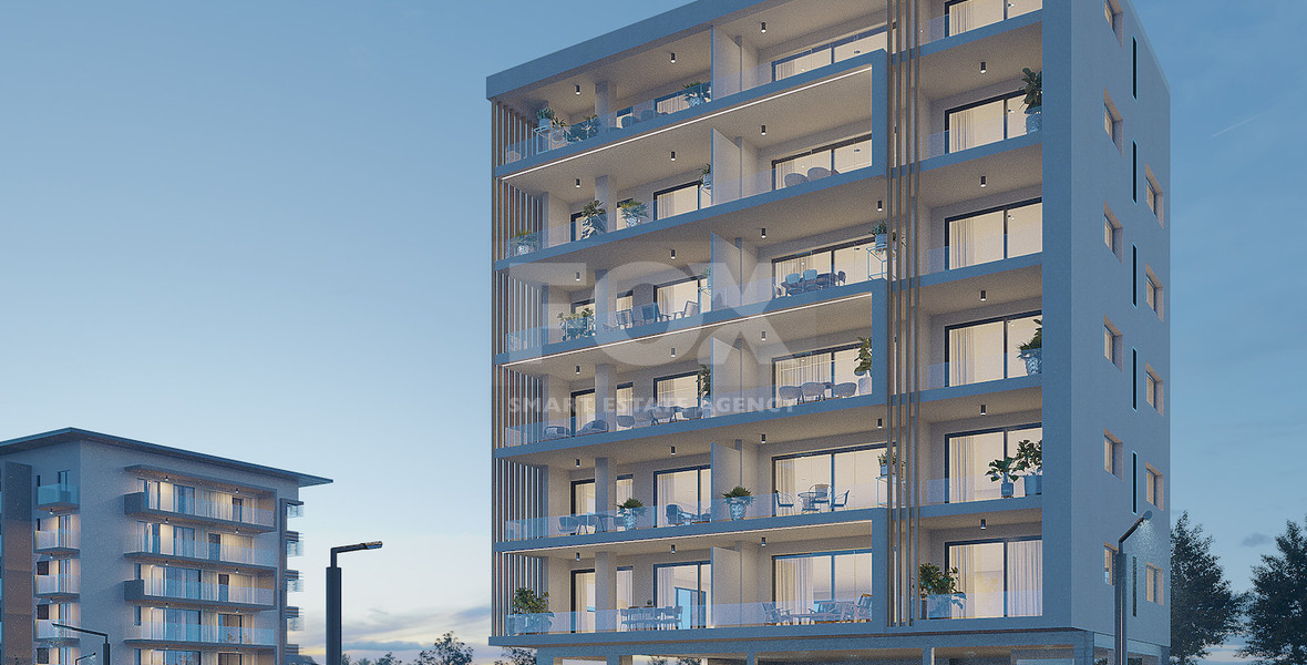One bedroom apartment for sale on the second floor of a luxury development in Paphos center