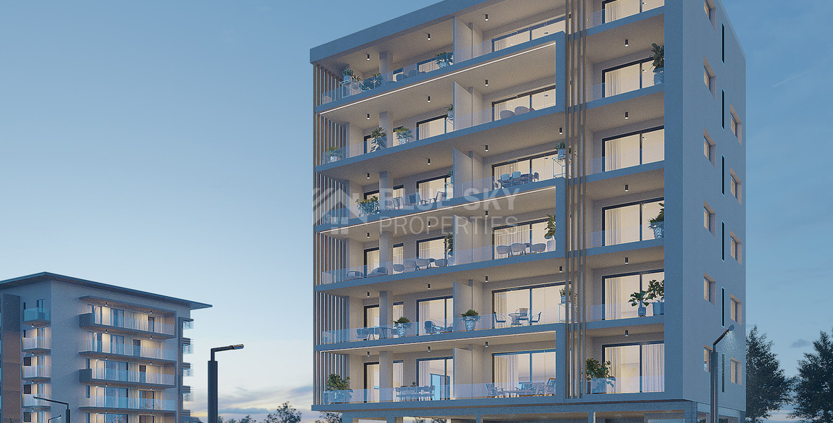 One bedroom apartment for sale on the second floor of a luxury development in Paphos center