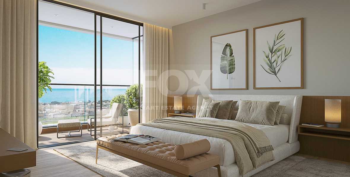 One bedroom apartment for sale on the second floor of a luxury development in Paphos center