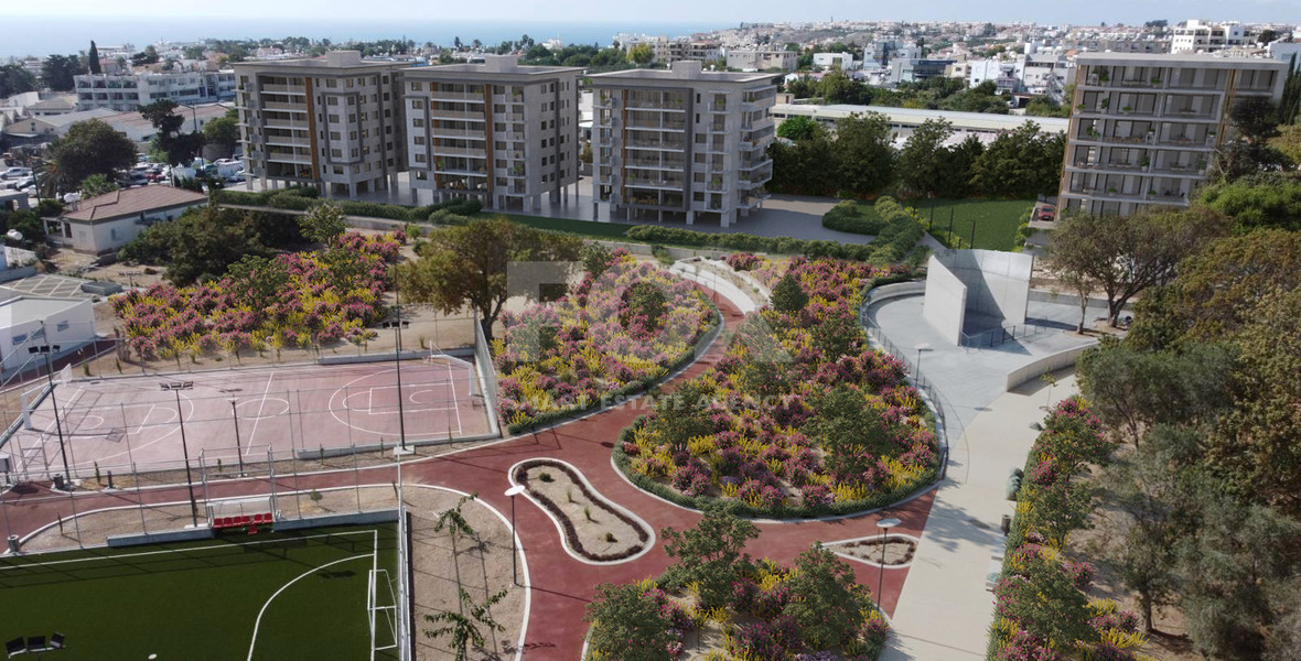 One bedroom apartment for sale on the second floor of a luxury development in Paphos center