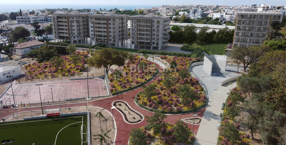 One bedroom apartment for sale on the second floor of a luxury development in Paphos center