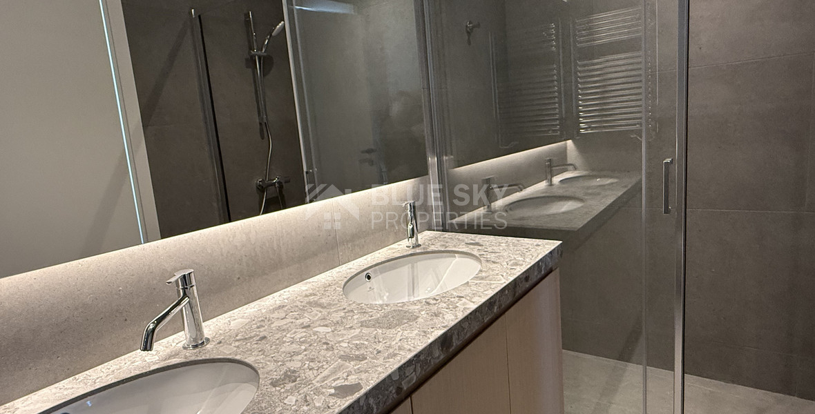 Rent: New Luxury 2-Bedroom furnished Apartment in Panthea, Limassol with communal swimming pool and gym.