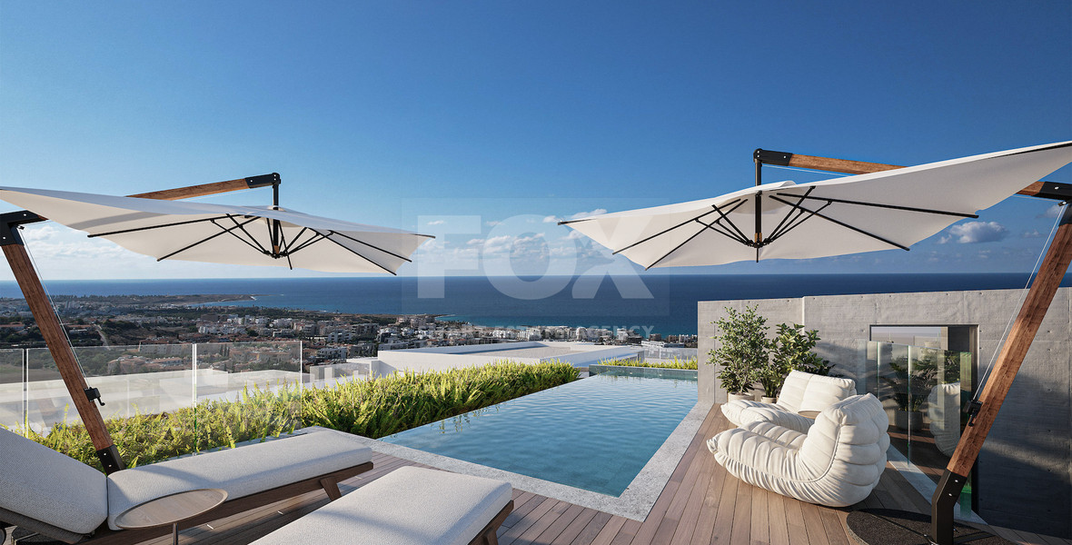One bedroom Apartment with Rooftop Pool in Chloraka, Paphos for Sale
