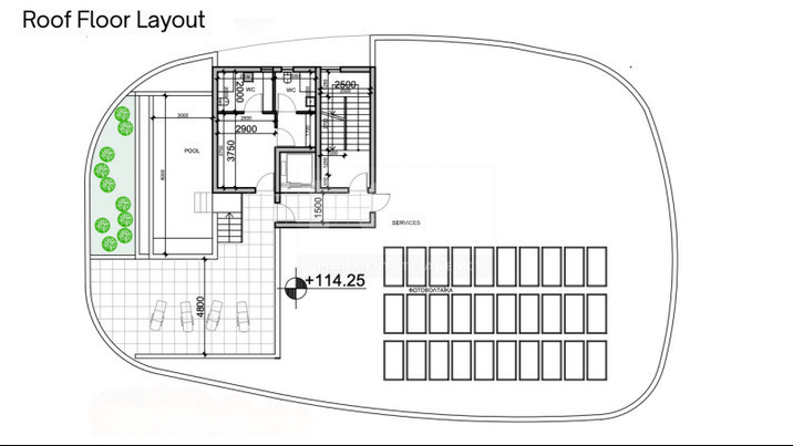 One bedroom Apartment with Rooftop Pool in Chloraka, Paphos for Sale