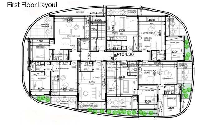 Studio on a second floor in a luxury development in Chloraka for sale