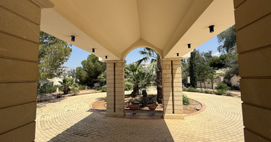 sale: large villa on 4,929 sqm of land in Agios Tychonas with panoramic unobstructed sea views- private road and drive in.