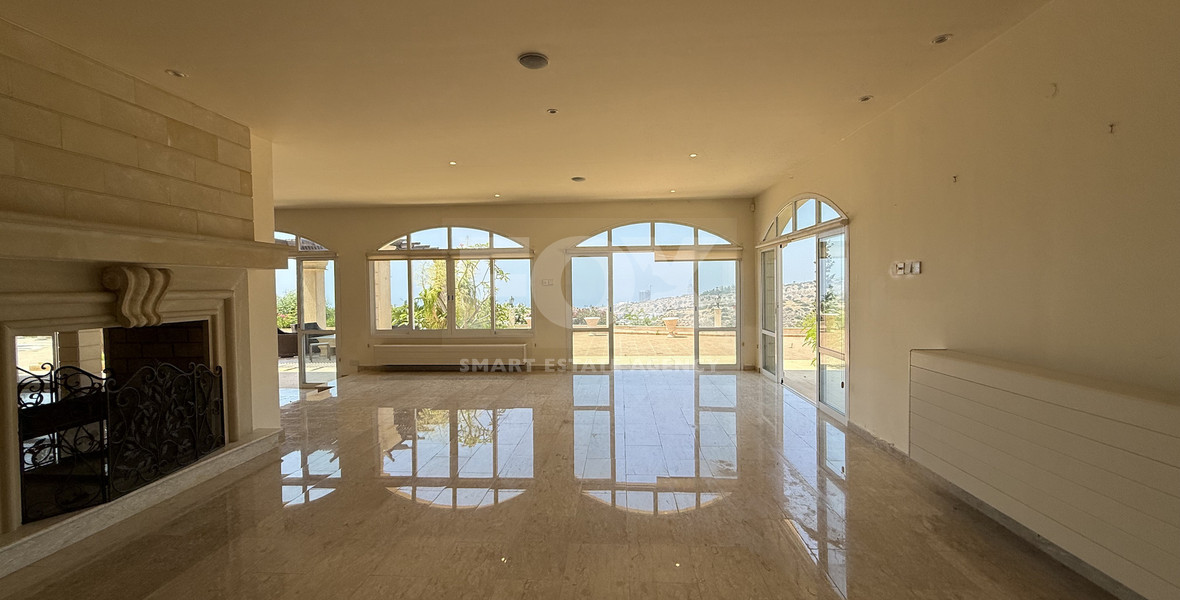 SALE  EXCLUSIVE LISTING large villa on 4,929 sqm of land in Agios Tychonas with panoramic unobstructed sea views- private road and drive in.