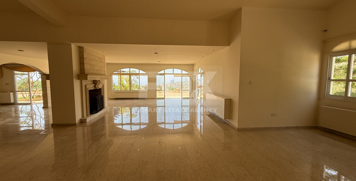 SALE  EXCLUSIVE LISTING large villa on 4,929 sqm of land in Agios Tychonas with panoramic unobstructed sea views- private road and drive in.