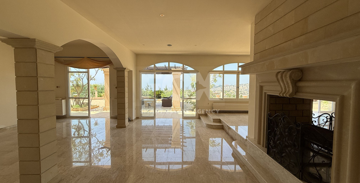 SALE  EXCLUSIVE LISTING large villa on 4,929 sqm of land in Agios Tychonas with panoramic unobstructed sea views- private road and drive in.