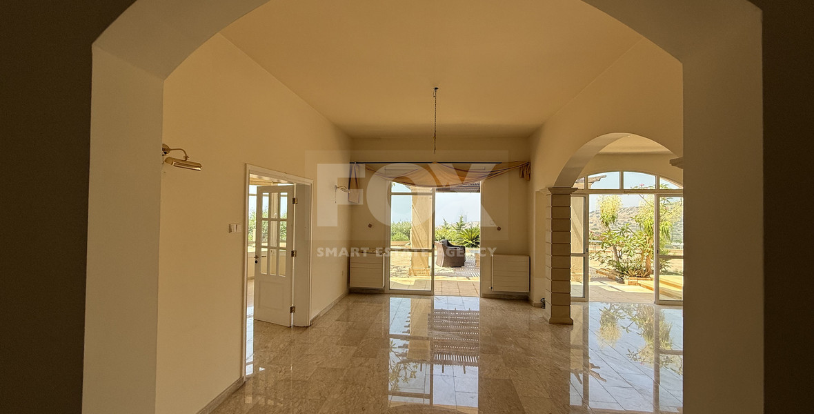 SALE  EXCLUSIVE LISTING large villa on 4,929 sqm of land in Agios Tychonas with panoramic unobstructed sea views- private road and drive in.