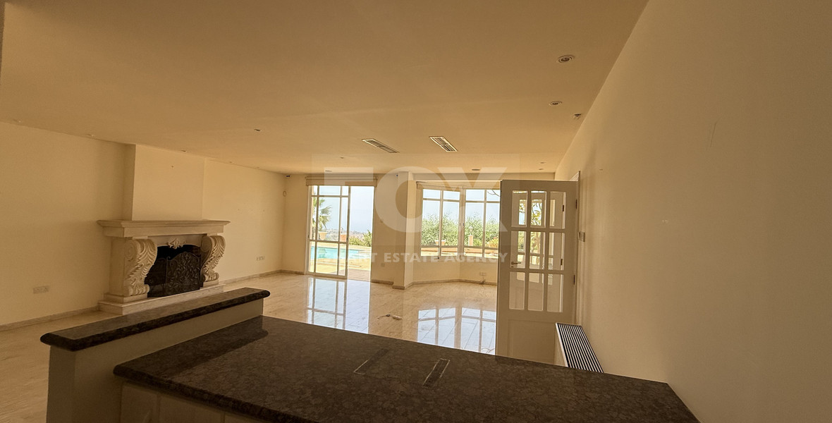 SALE  EXCLUSIVE LISTING large villa on 4,929 sqm of land in Agios Tychonas with panoramic unobstructed sea views- private road and drive in.