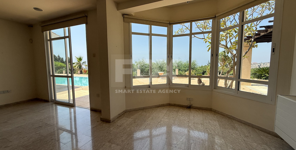 SALE  EXCLUSIVE LISTING large villa on 4,929 sqm of land in Agios Tychonas with panoramic unobstructed sea views- private road and drive in.