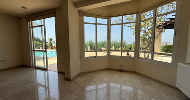sale: large villa on 4,929 sqm of land in Agios Tychonas with panoramic unobstructed sea views- private road and drive in.