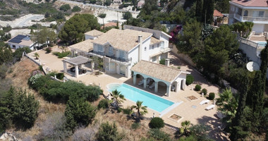 SALE  EXCLUSIVE LISTING large villa on 4,929 sqm of land in Agios Tychonas with panoramic unobstructed sea views- private road and drive in.