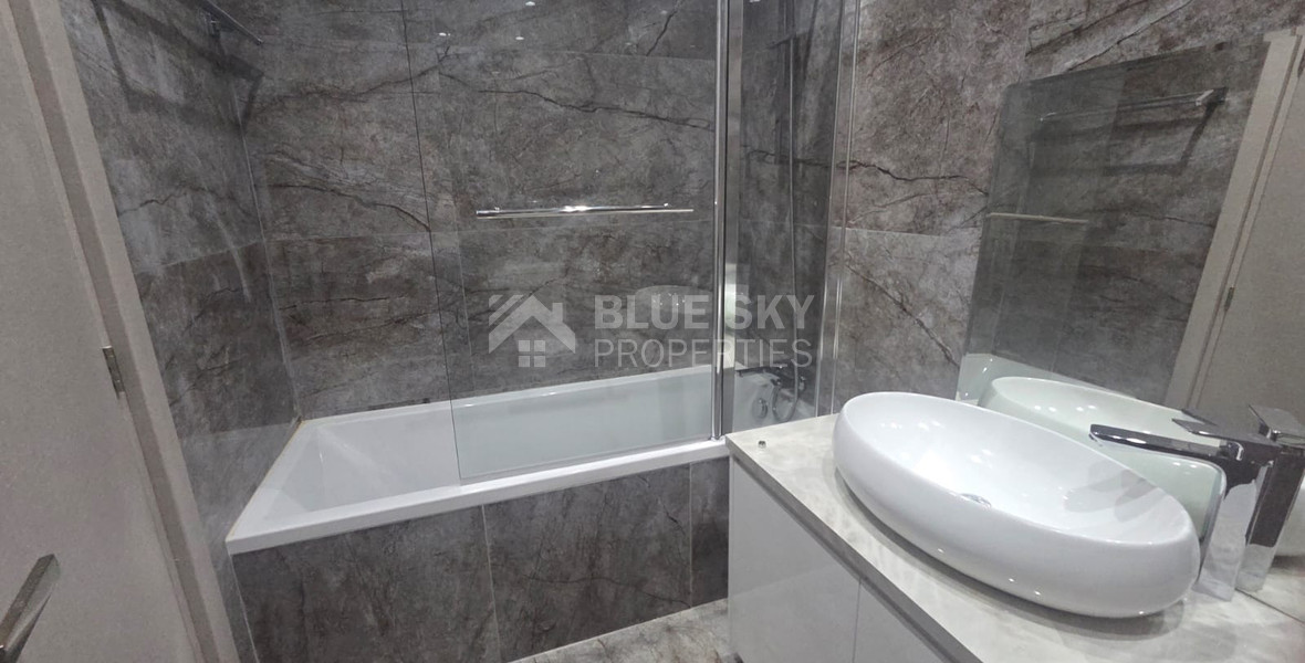 Brand-New Three Bedroom Full-Floor Apartment with Private Roof Garden for Rent in Zakaki, Limassol